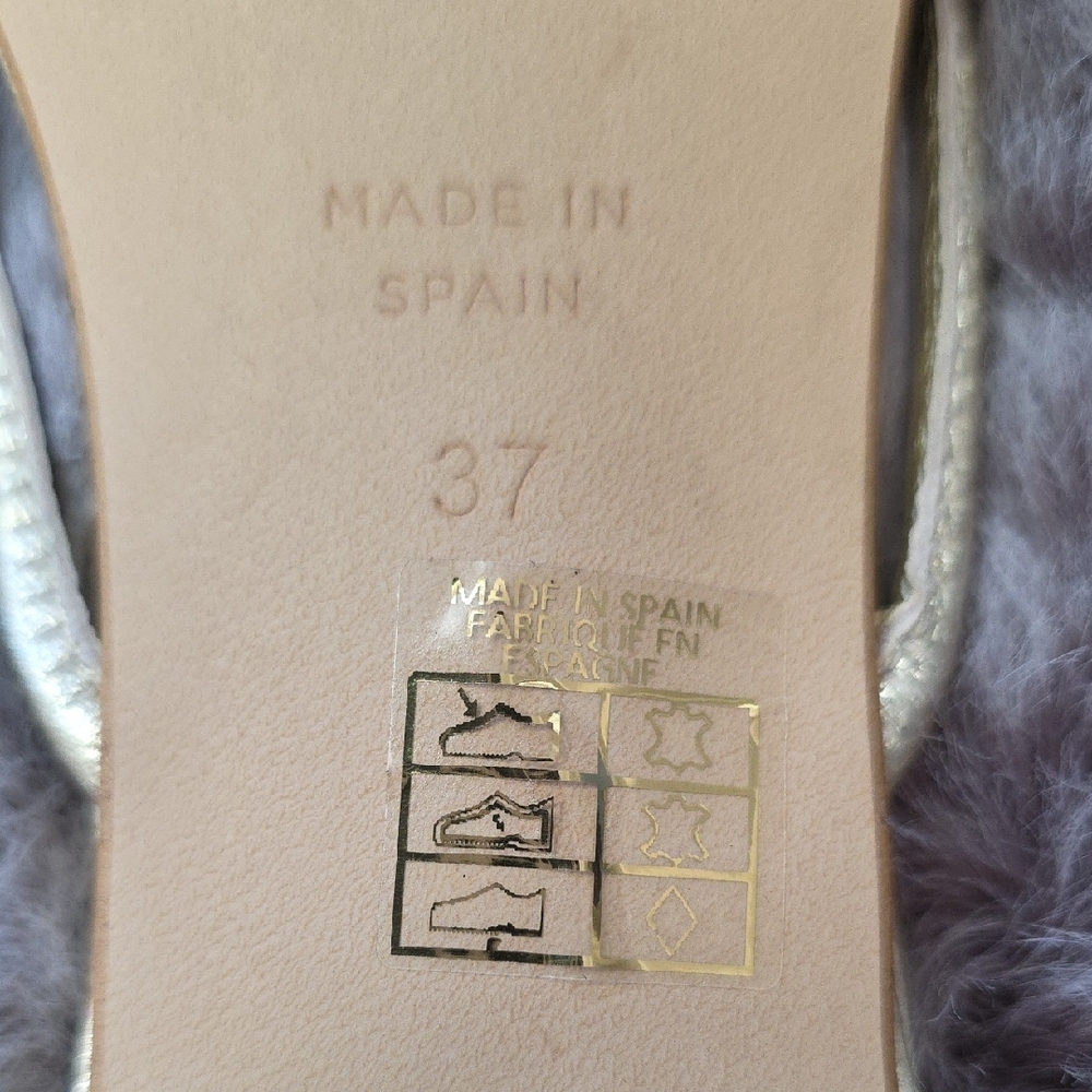 Anthropologie Gold Strappy Mules - Picture 8 of 12